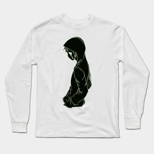 crying hoodie dude Long Sleeve T-Shirt